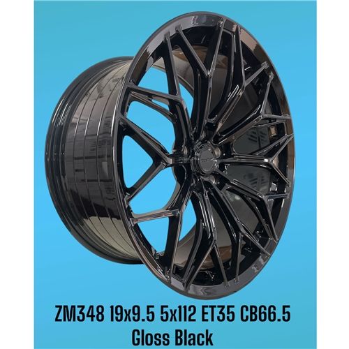 ZM348 19x9.5 5x112 ET35 CB66.5 Gloss Black