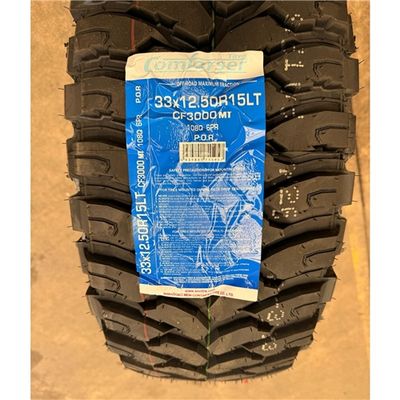 33x12.5R15 108Q 6PR MT – Comforser New Tyre | 4WD / Ute | Mud-Terrain