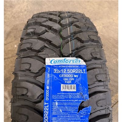 33x12.5R22 109Q 10PR MT – Comforser New Tyre | 4WD / Ute | Mud-Terrain
