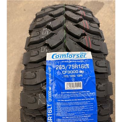 265/75R16 123/120Q 10PR MT – Comforser New Tyre | 4WD / Ute | Mud-Terrain