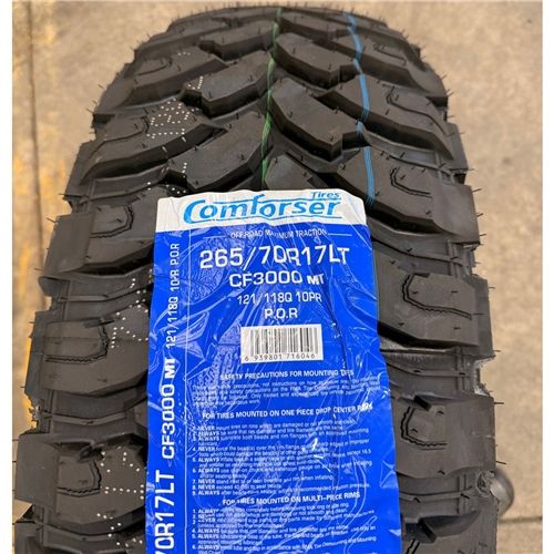 265/70R17 121/118Q 10PR MT – Comforser New Tyre | 4WD / Ute | Mud-Terrain