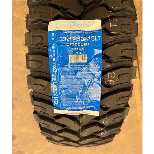 33x12.5R15 108Q 6PR MT – Comforser New Tyre | 4WD / Ute | Mud-Terrain