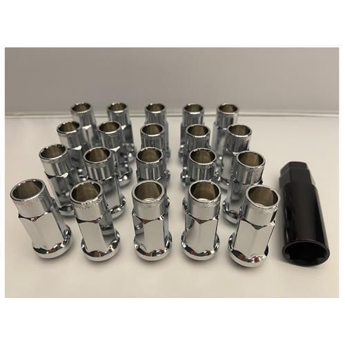 Open Ended Wheel Nuts, Size: M12X1.5, Color: Chrome