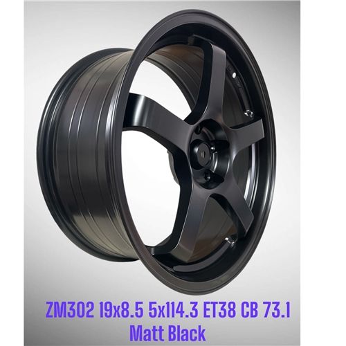 ZM302 19X8.5 ET38 CB73.1 5X114.3 MATT BLACK