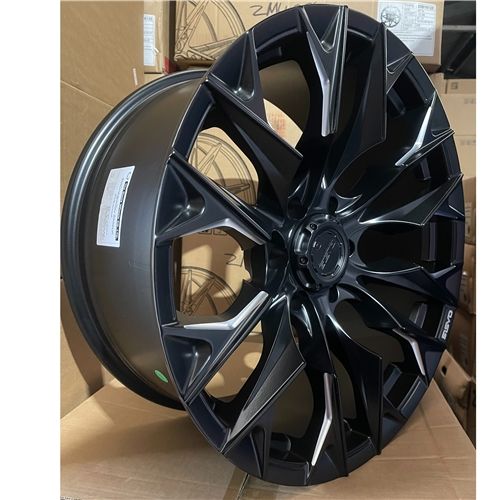ZM415 20X9 6X139.7 ET0 CB106.1 – MATT BLACK with MILLED ACCENTS