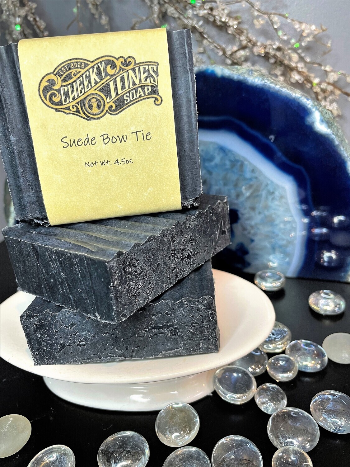 Suede Bow Tie Handmade Soap