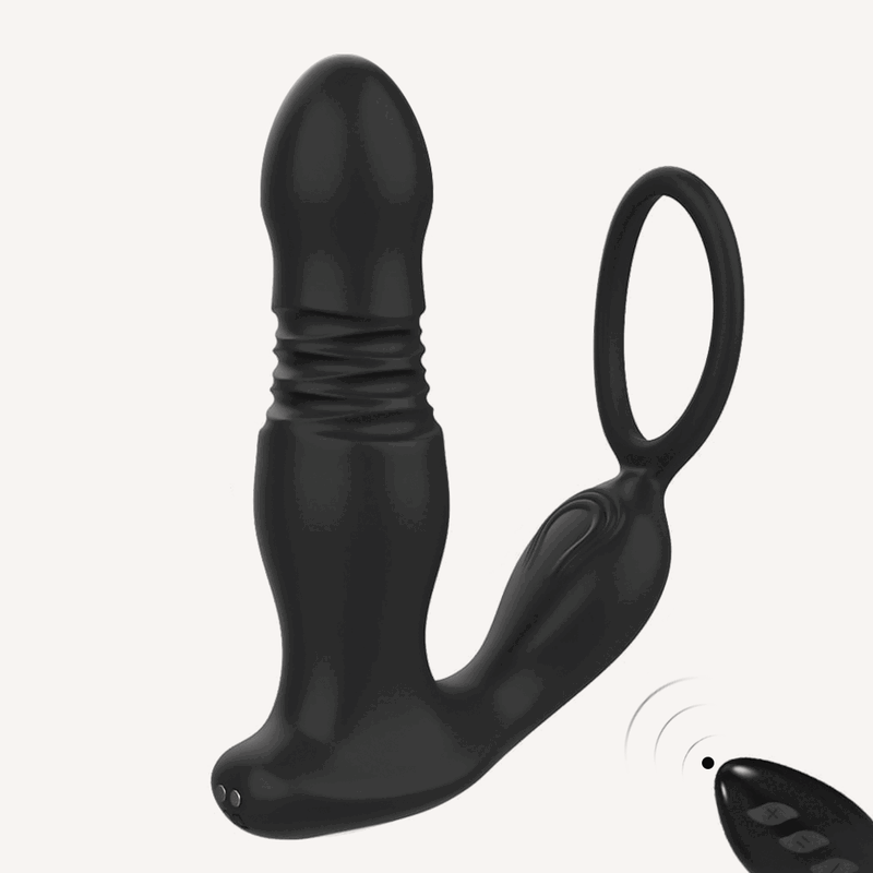 P M5 Remote Control Prostate Massager With Thrusting Two Part Vibrator Funtion For Men