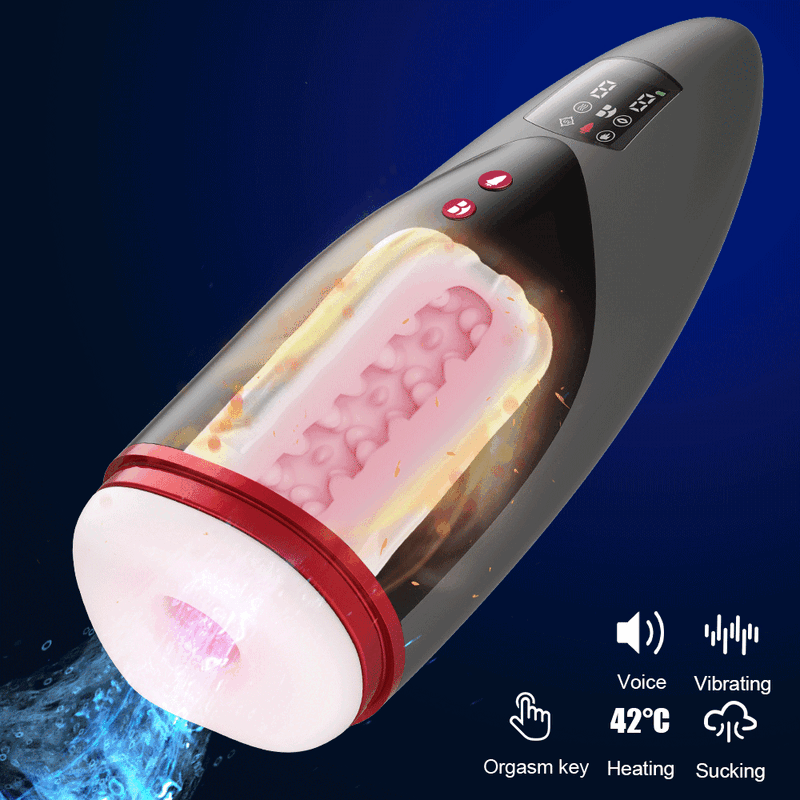 X S10 Spacecup Multifunctional Penis Sucking Male Masturbator With Heating and Vibrating UV Disinfection Base