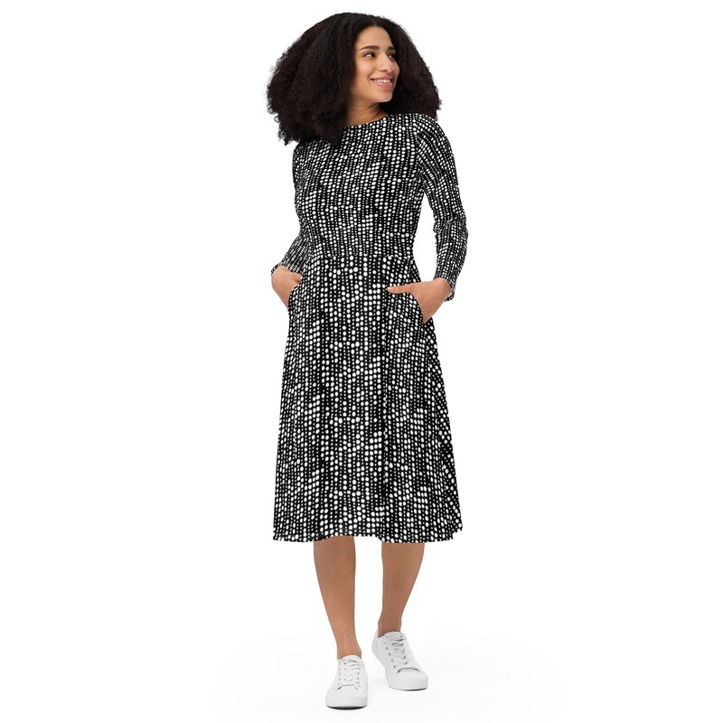 Church Ready long sleeve midi dress