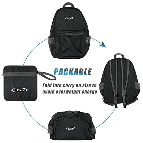 G4Free Daypack Foldable Backpack for Men Women