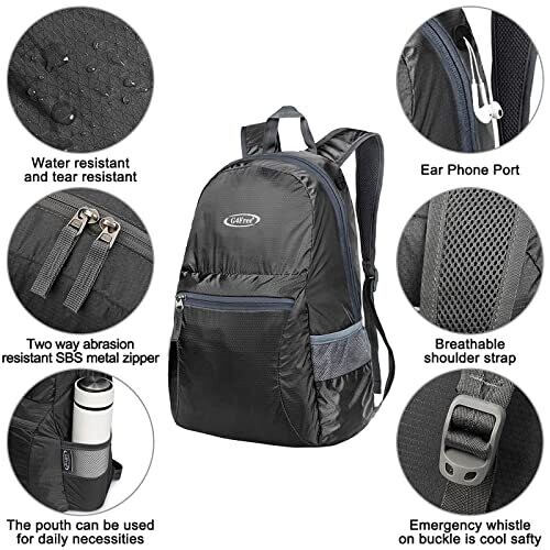 G4Free Daypack Foldable Backpack for Men Women