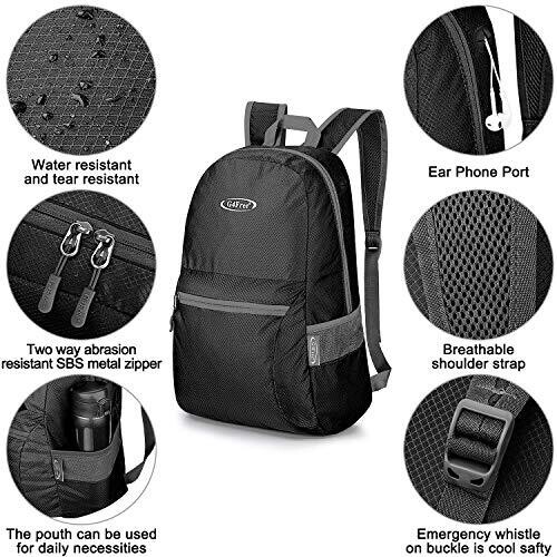 G4Free Daypack Foldable Backpack for Men Women