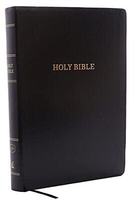 KJV Holy Bible, Giant Print Center-Column Reference Bible, Black Leather-look, 53,000 Cross References, Red Letter, Comfort Print: King James Version