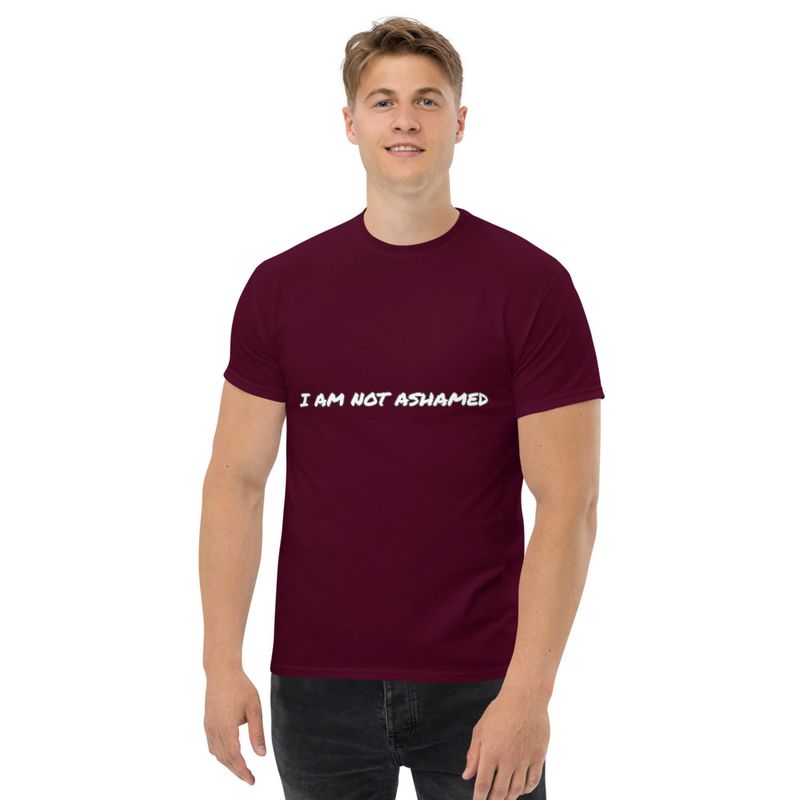 I AM NOT ASHAMED T-Shirt - Unisex Design, Short Sleeve, Comfortable Fit, Ideal for Everyday Wear