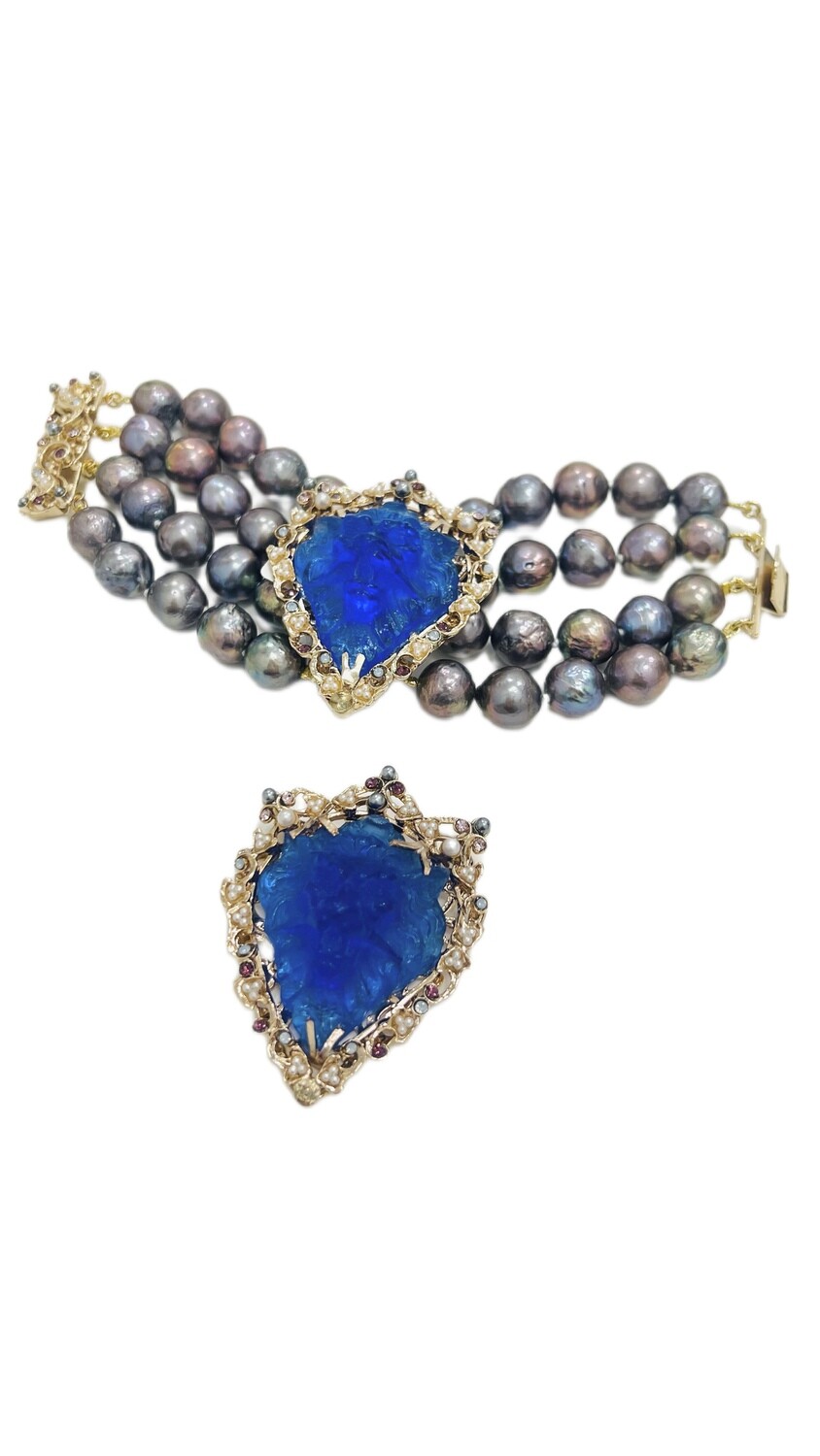 Men’s Jewelry set:  bracelet and brooch
