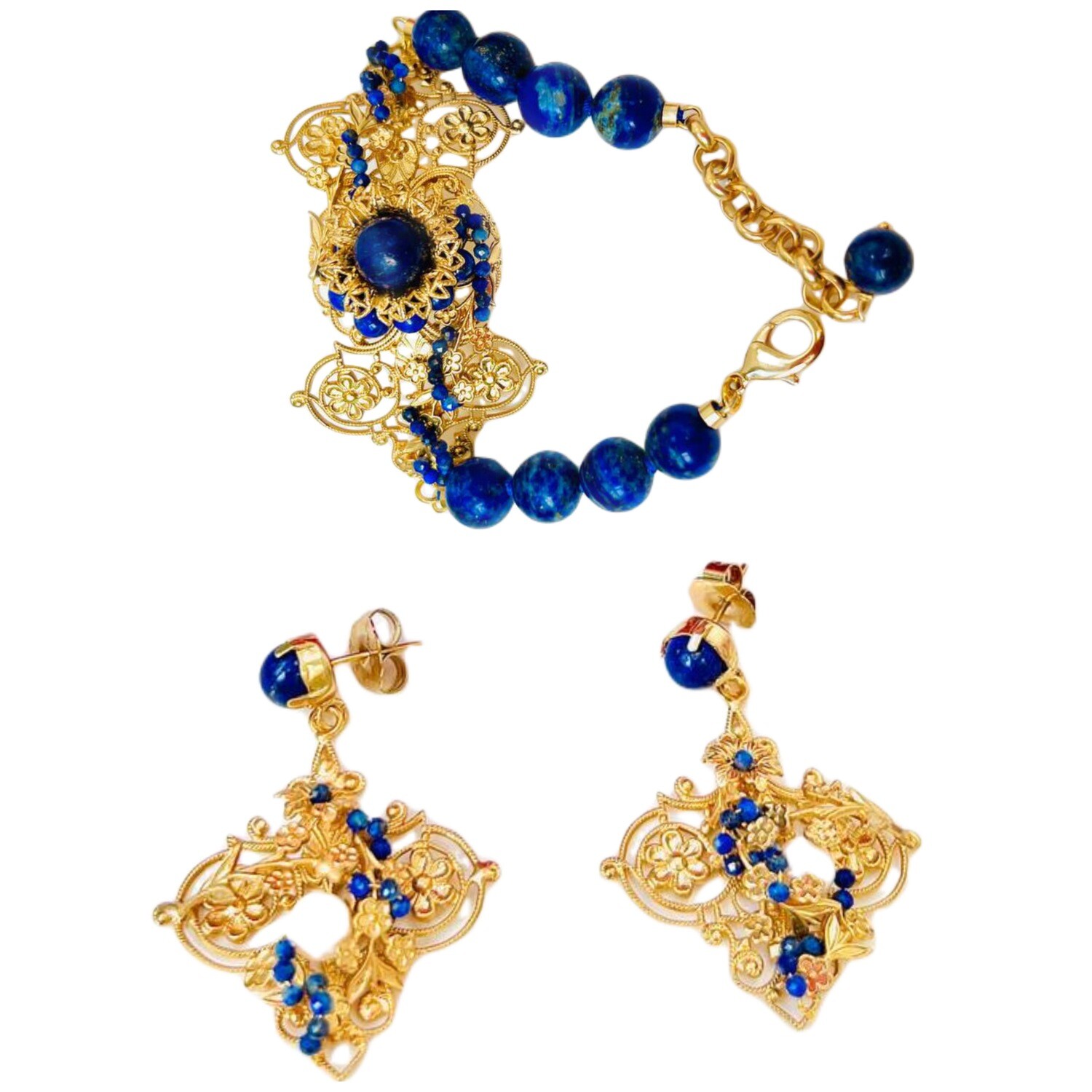 Jewelry set:  bracelet and earrings