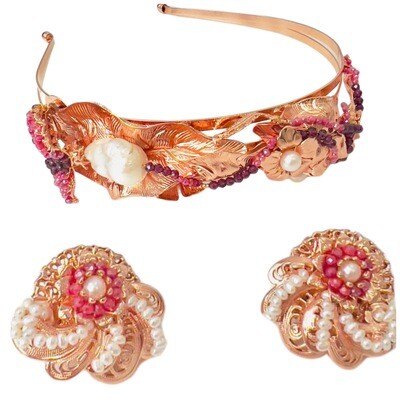 Jewelry set:  hard headband and earrings