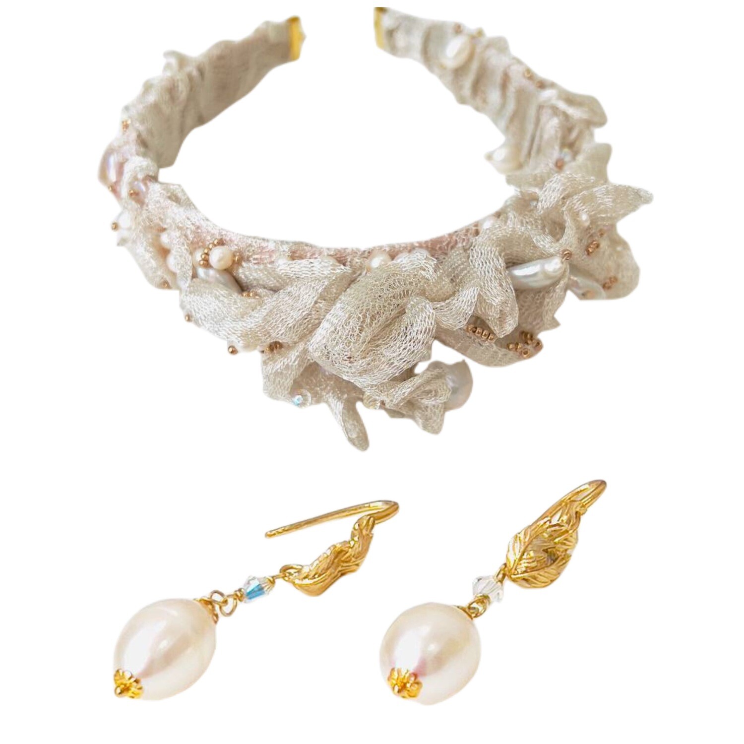 Jewelry set:  headband and earrings