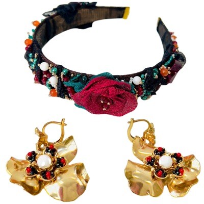 Jewelry set:  headband and earrings