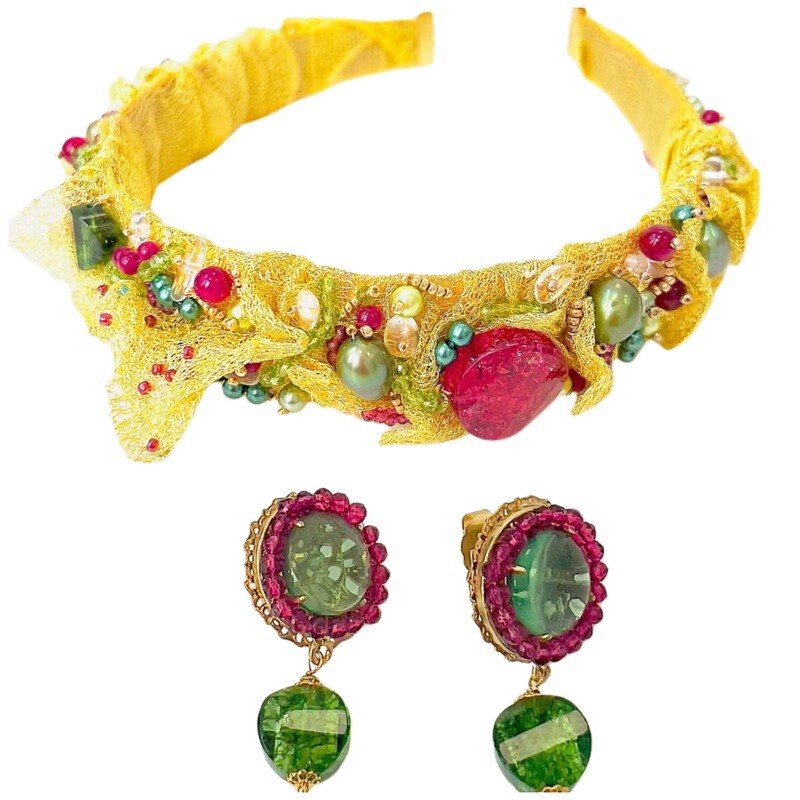 Jewelry set:  headband and earrings