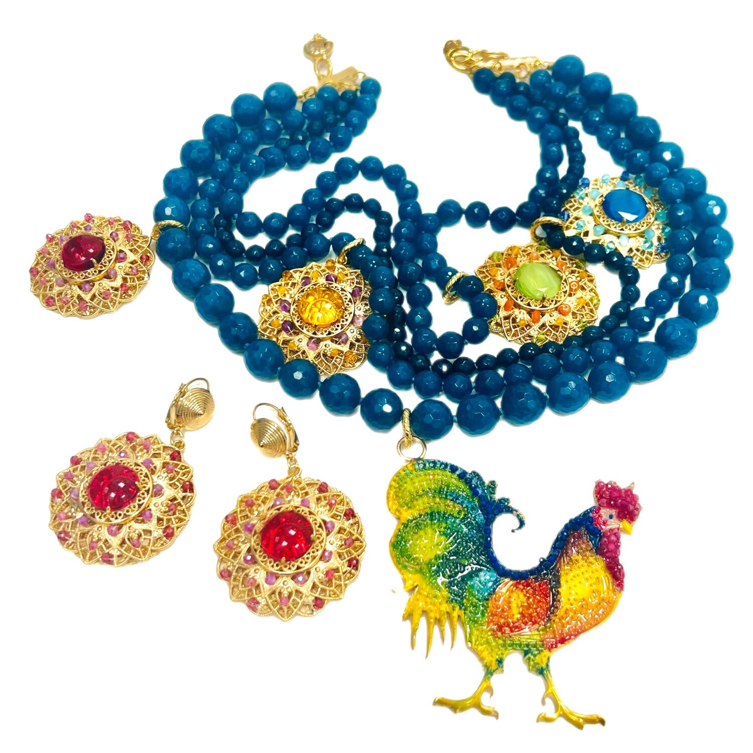 Jewelry set:  necklace, earrings and ring