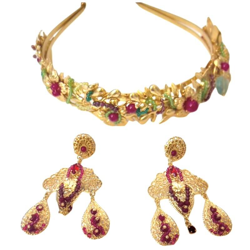 Jewelry set:  headband and earrings