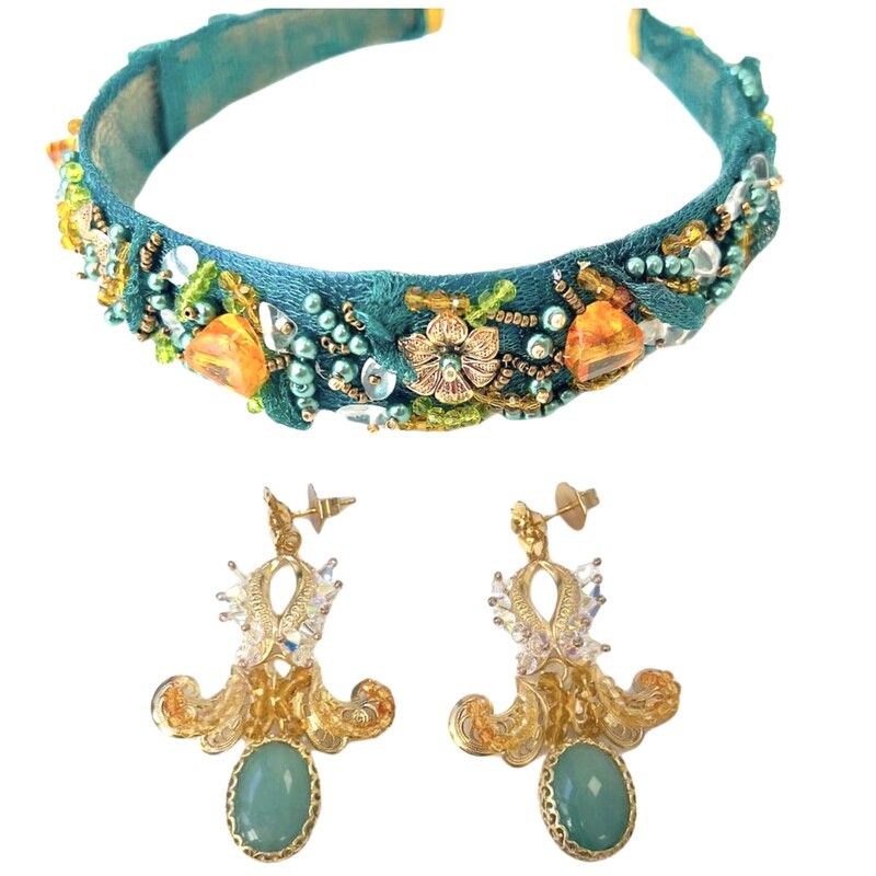 Jewelry set:  headband and earrings