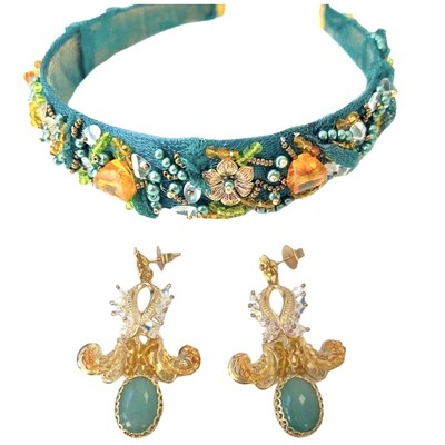 Jewelry set:  headband and earrings