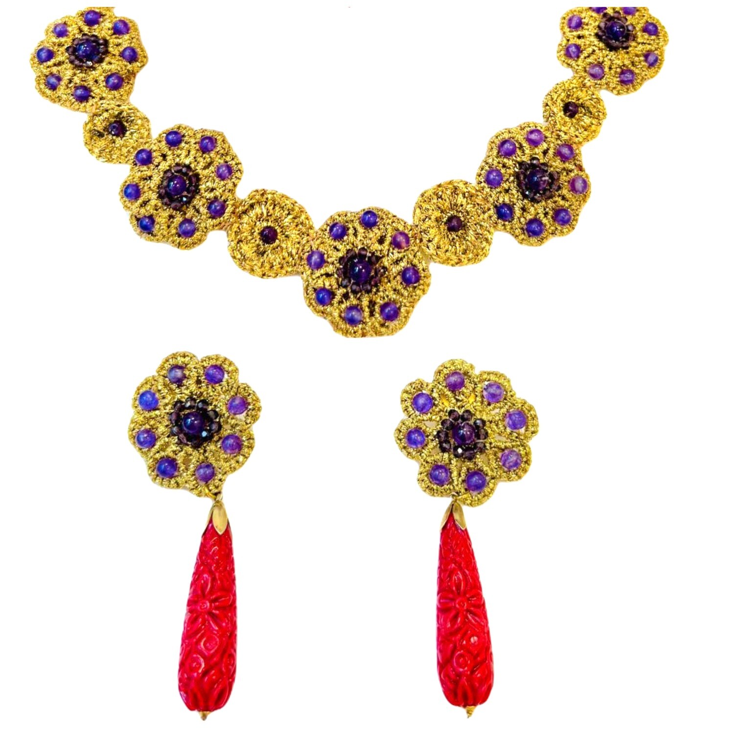 Jewelry set:  necklace and  earrings