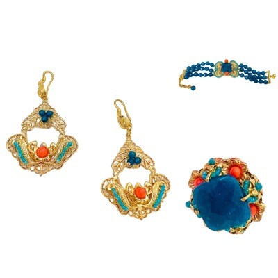 Jewelry set:  bracelet, earrings and ring