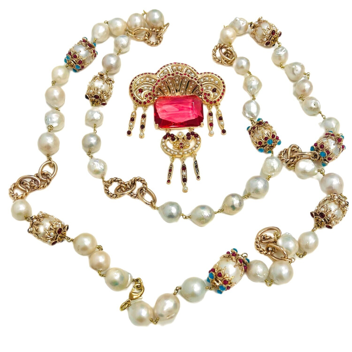 Men’s Jewelry set:   necklace and brooch