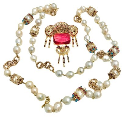 Men’s Jewelry set:   necklace and brooch