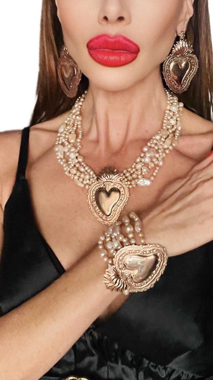 Jewelry set:  bracelet and earrings