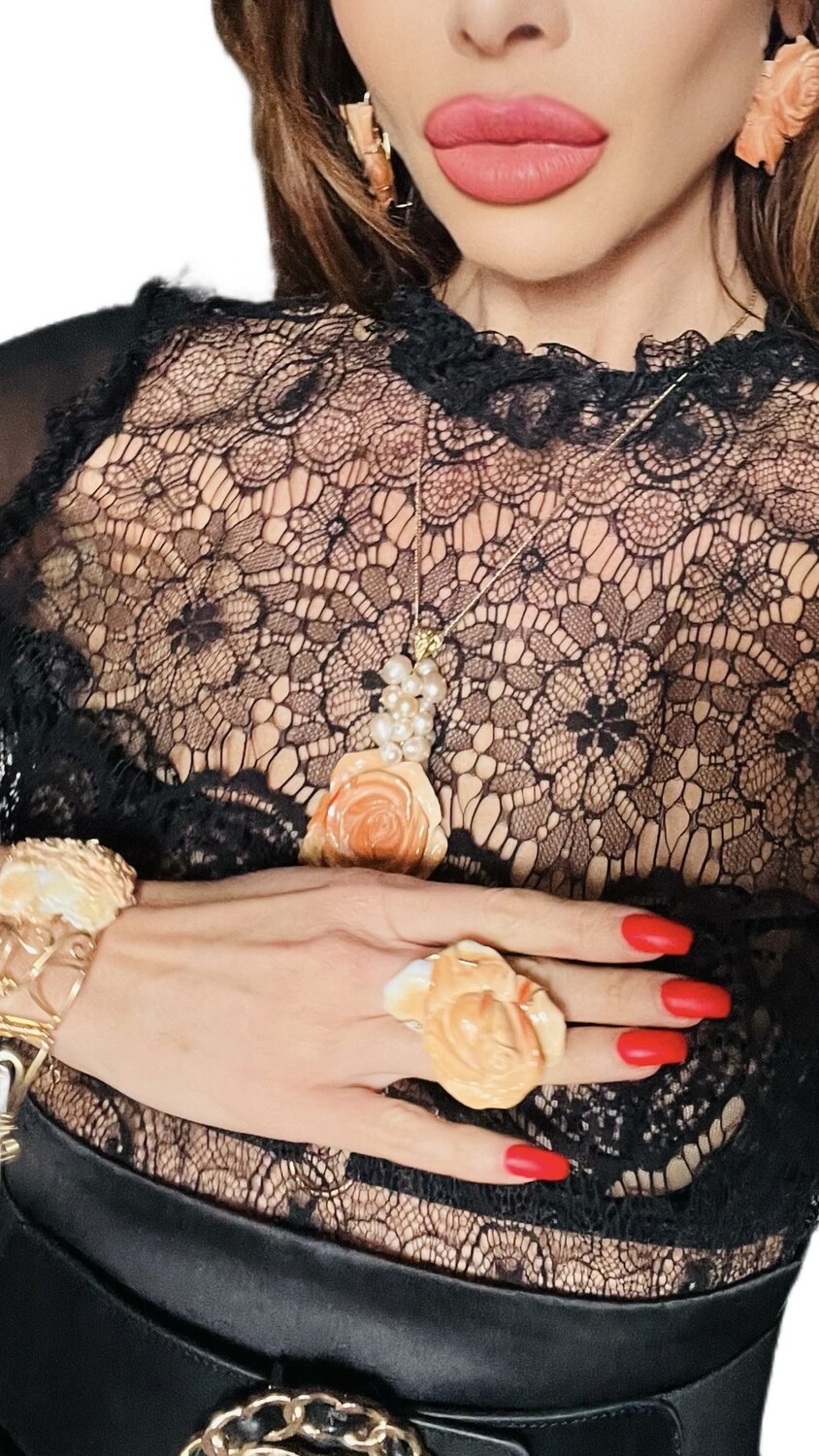 Jewelry set:  bracelet, earrings, pendant and ring