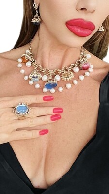 Jewelry set:  necklace, earrings and ring