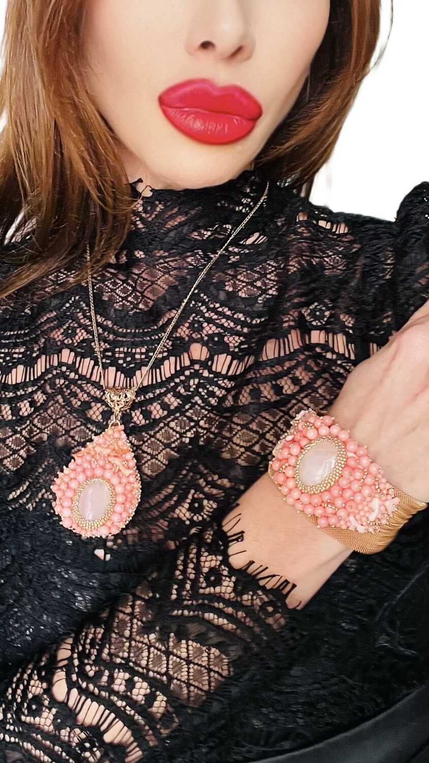 Jewelry set:  medallion and  bracelet