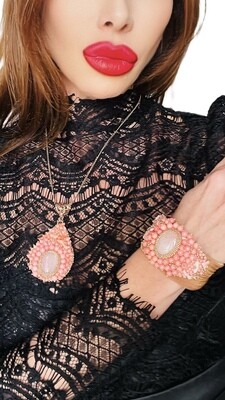 Jewelry set:  medallion and  bracelet