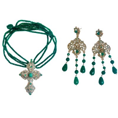 Jewelry set: necklace and earrings Jewelry set: necklace and earrings