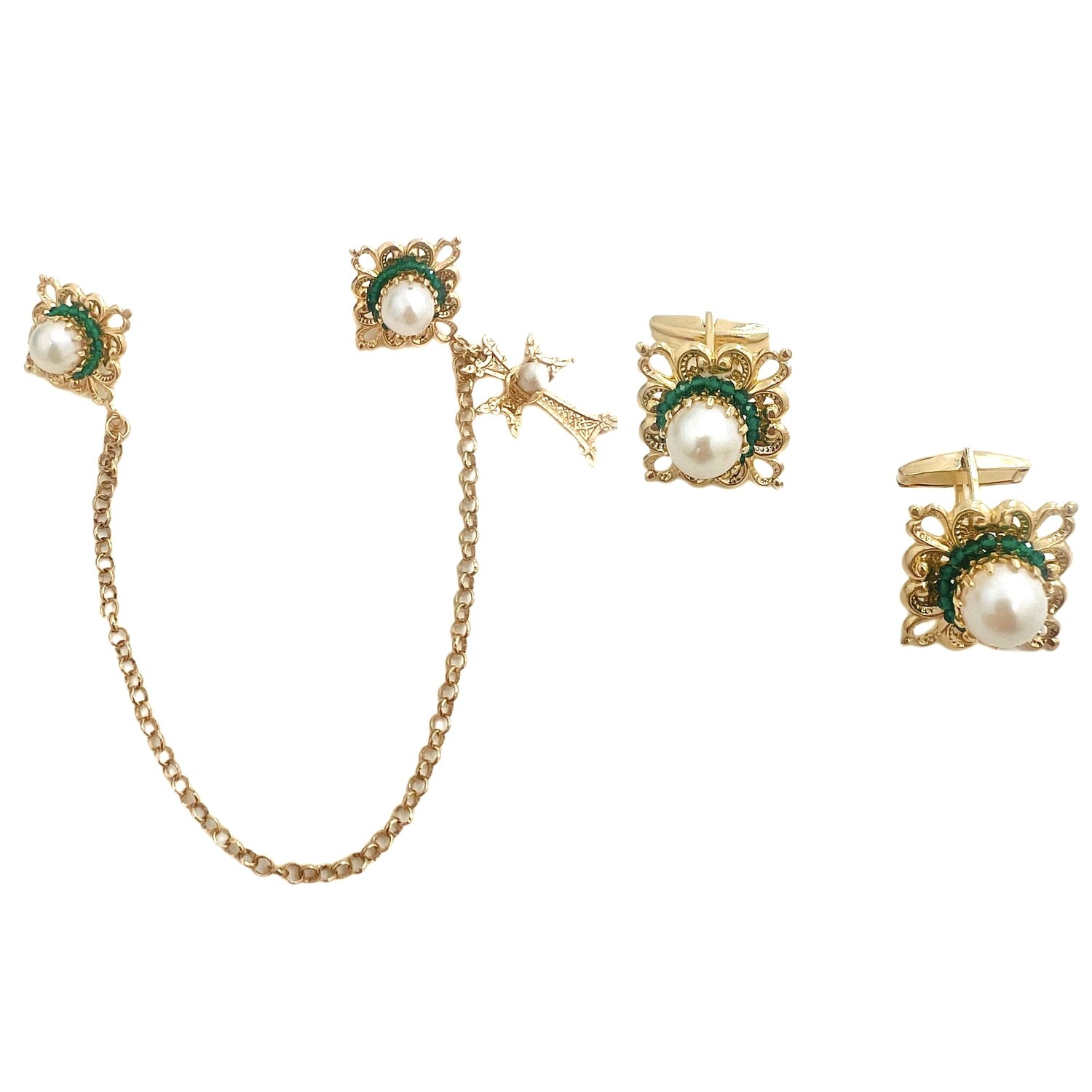 Men’s Jewelry set:  brooch and cufflinks
