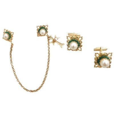 Men’s Jewelry set:  brooch and cufflinks