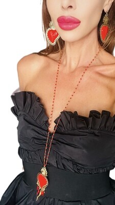 Jewelry set:  necklace and earrings.