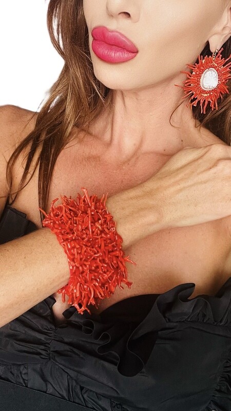 Jewelry set: bracelet and earrings
