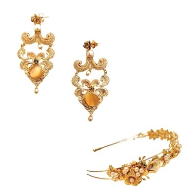 Jewelry set: headband and earrings