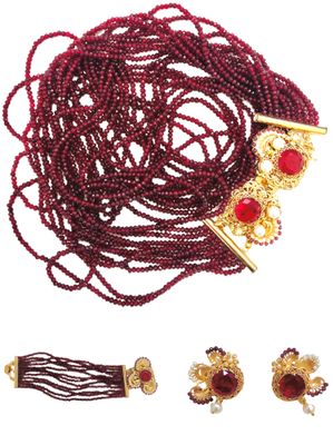 Jewelry set: necklace, bracelet and earrings