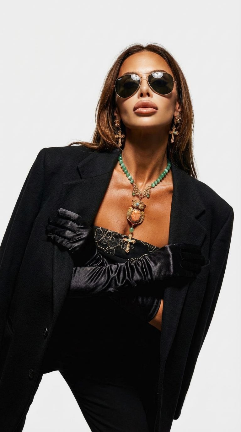 Jewelry set: necklace and earrings