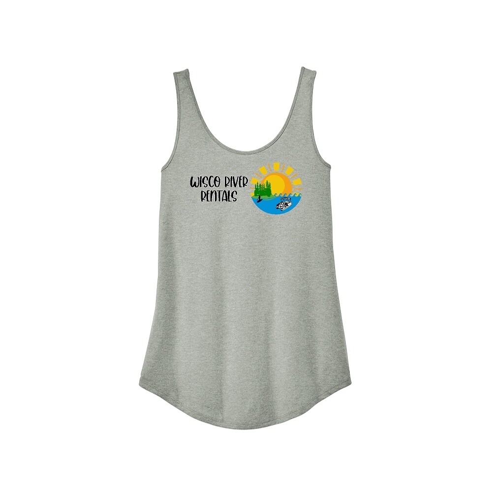 Heathered Grey Ladies Tank  - Wisco River Rentals