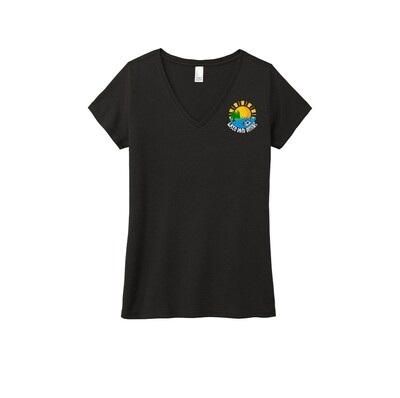 Black Ladies V-Neck T-Shirt  - Wisco River Rentals
