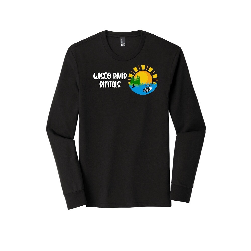 Black Long Sleeve T-Shirt  - Wisco River Rentals