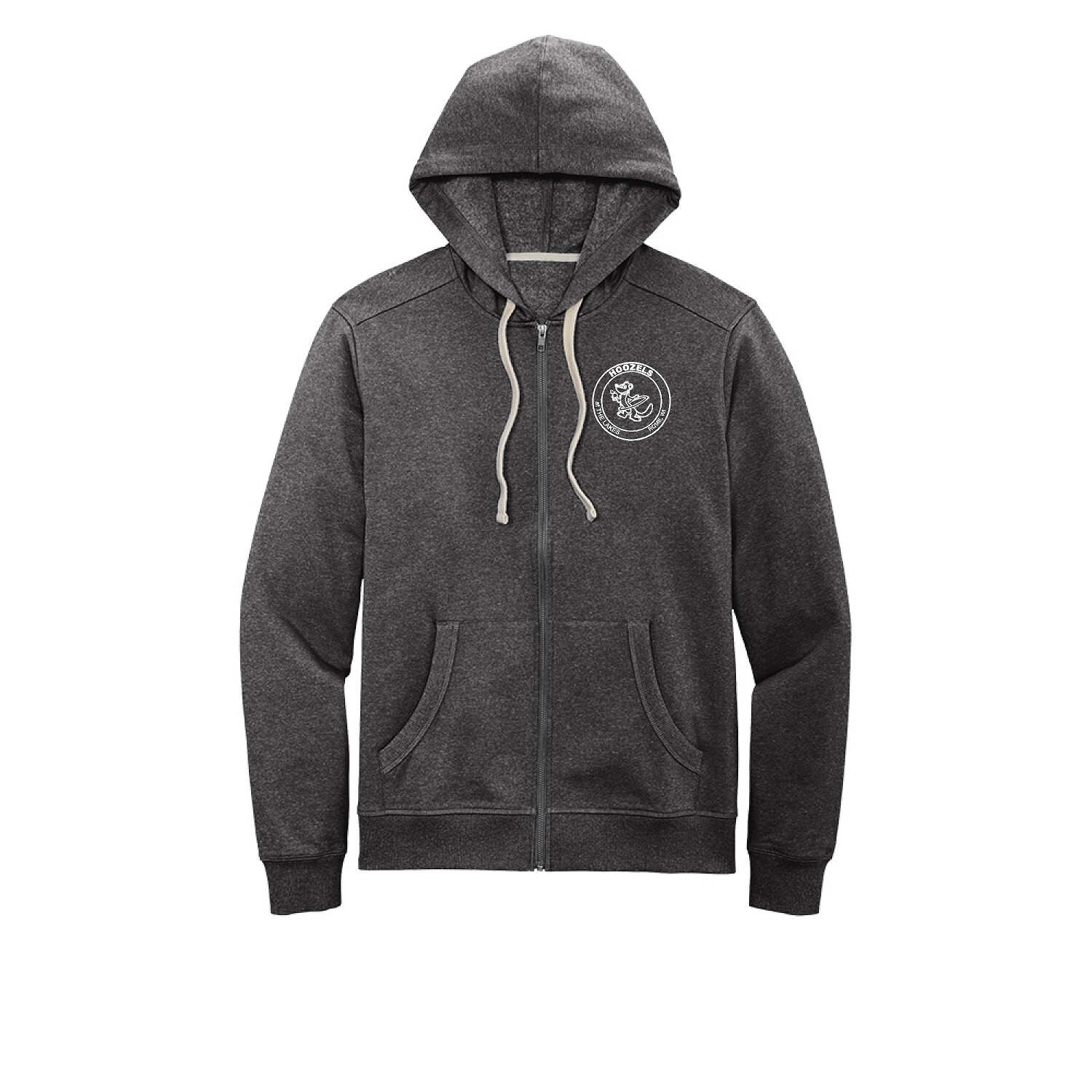 Charcoal Heather Full Zip Hoodie - Hoozels