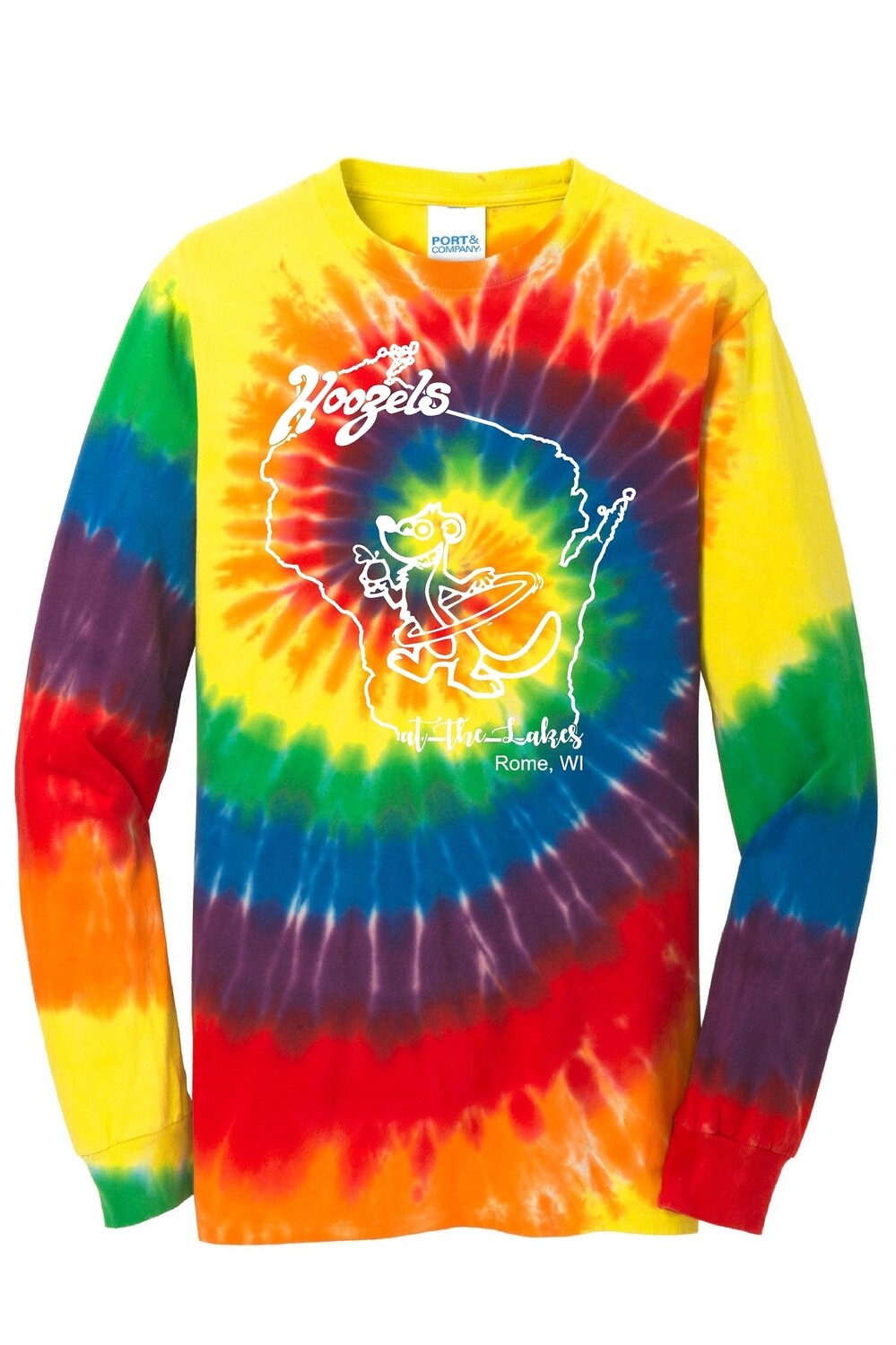 RAINBOW TIE DYE  LONG SLEEVE T-SHIRT - Hoozels